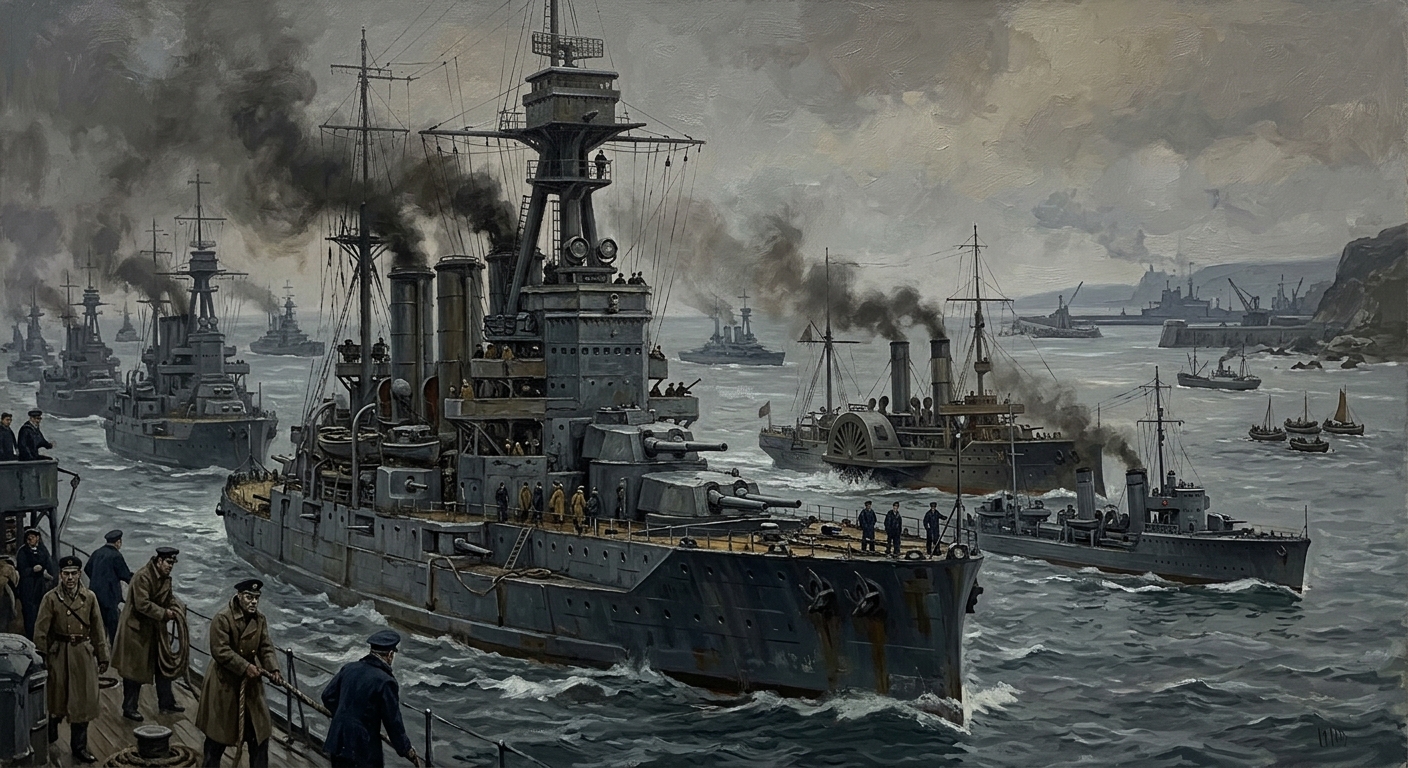 Royal Fleet — Royal Fleet, rendered as oil-painting.