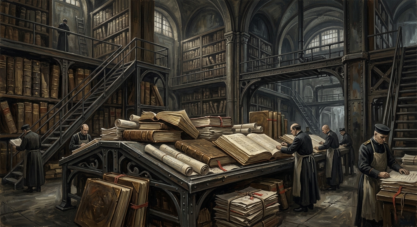 Sacred Ledger — Sacred Ledger, rendered as oil-painting.