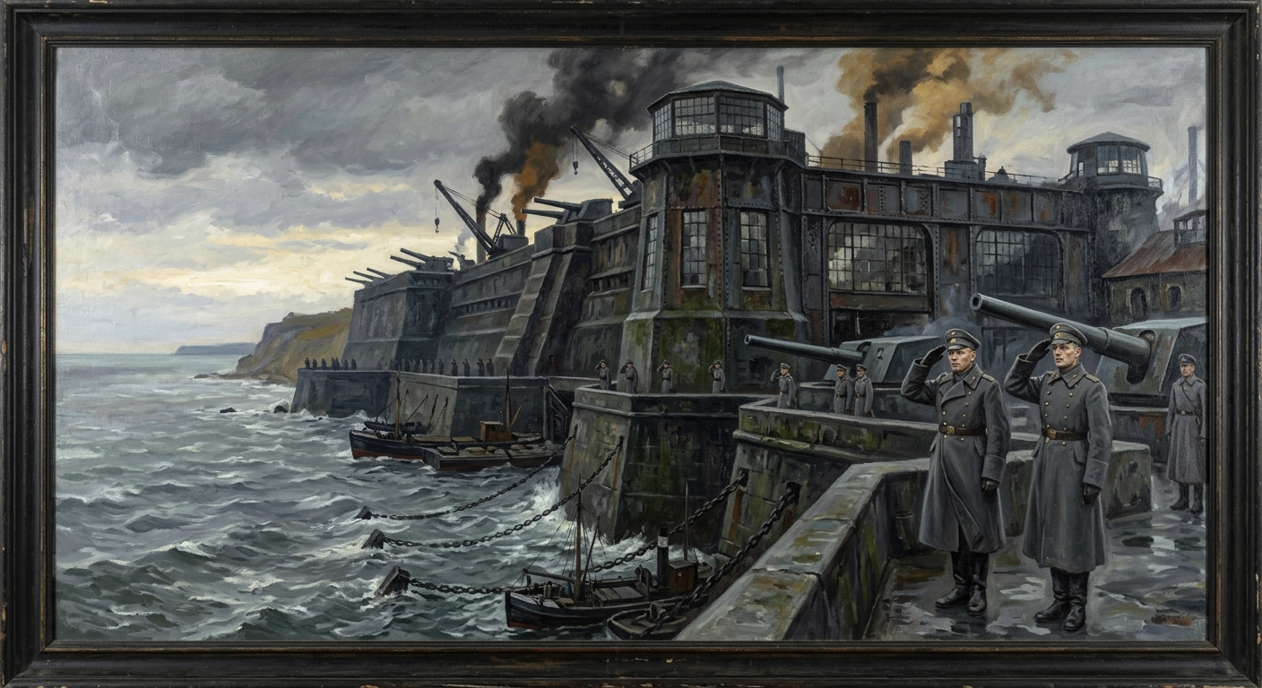 Sea Wall, Bastion-Königsberg — Sea Wall, Bastion-Königsberg, rendered as oil-painting.