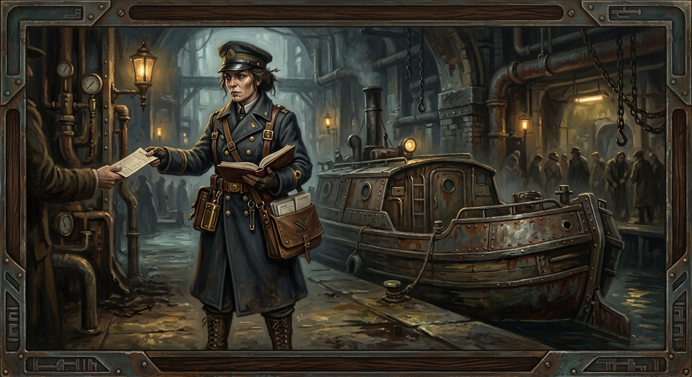 Skiff-Sister Lune — Skiff-Sister Lune, rendered as oil-painting.