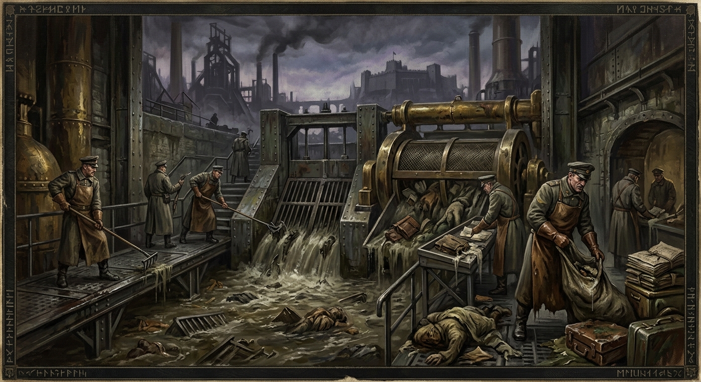 Sluice Yards — Sluice Yards, rendered as oil-painting.