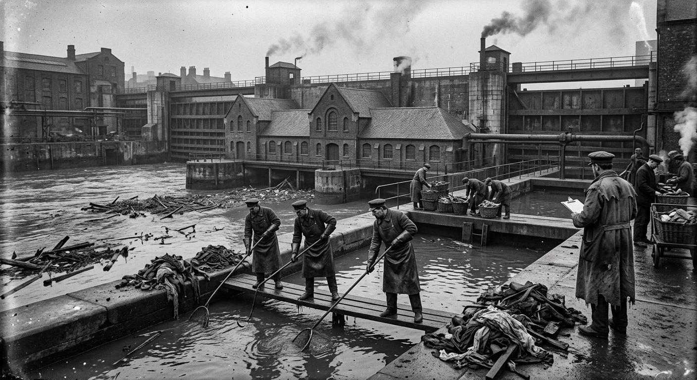 Sluice Yards — On Their Founding Beneath the Ribs, rendered as photograph.