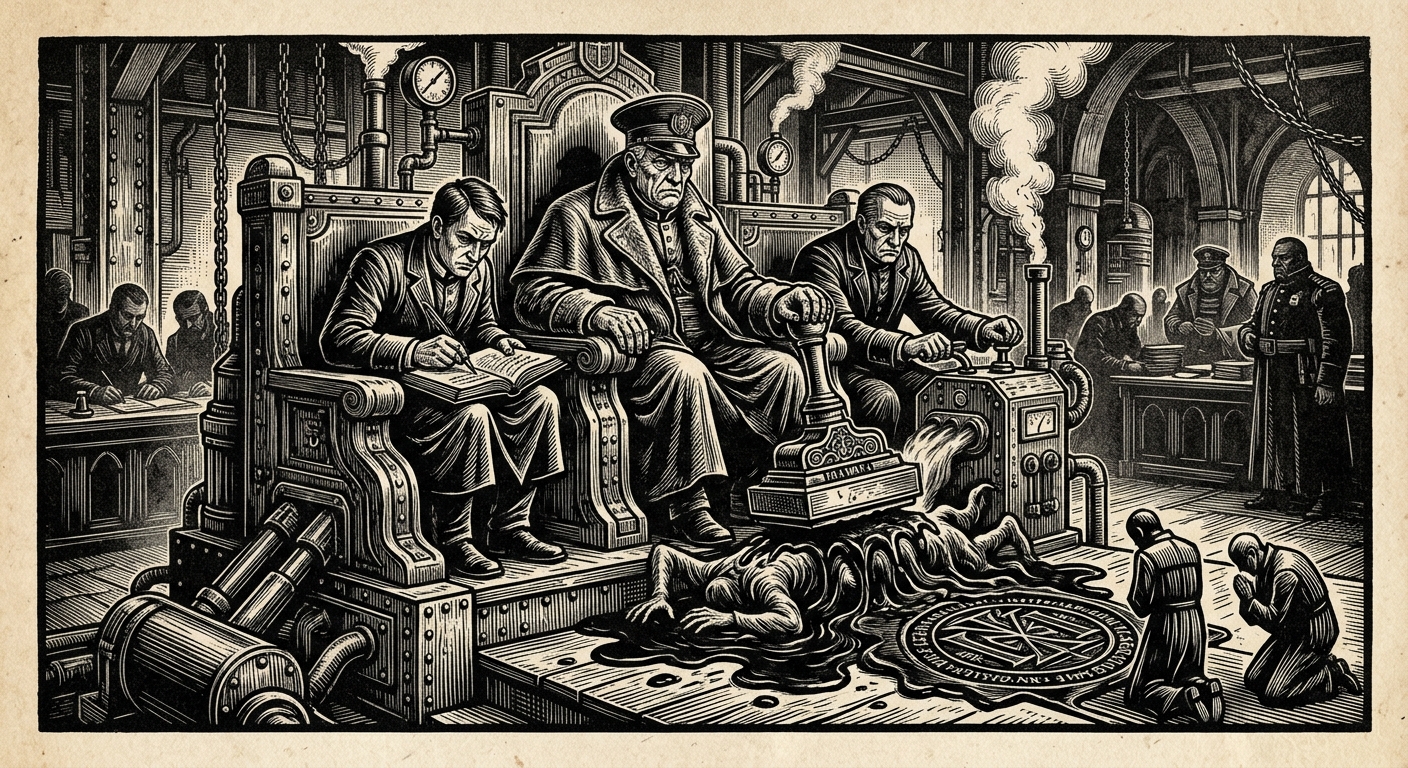 Standard Ratification Protocol — On the Seating of Consent, rendered as woodcut.