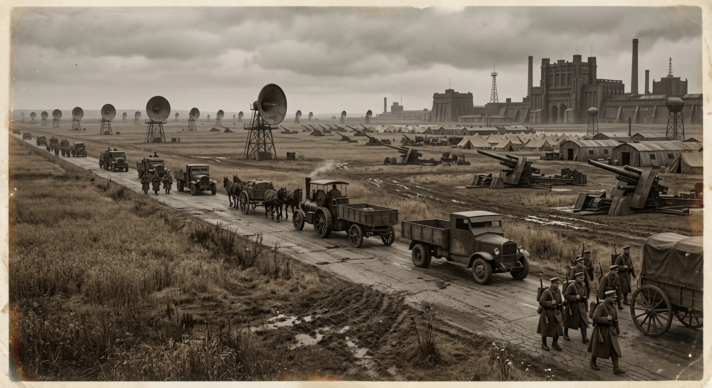 Thracian Plain — On Old Grain, Old Roads, Old Stupidity, rendered as photograph.