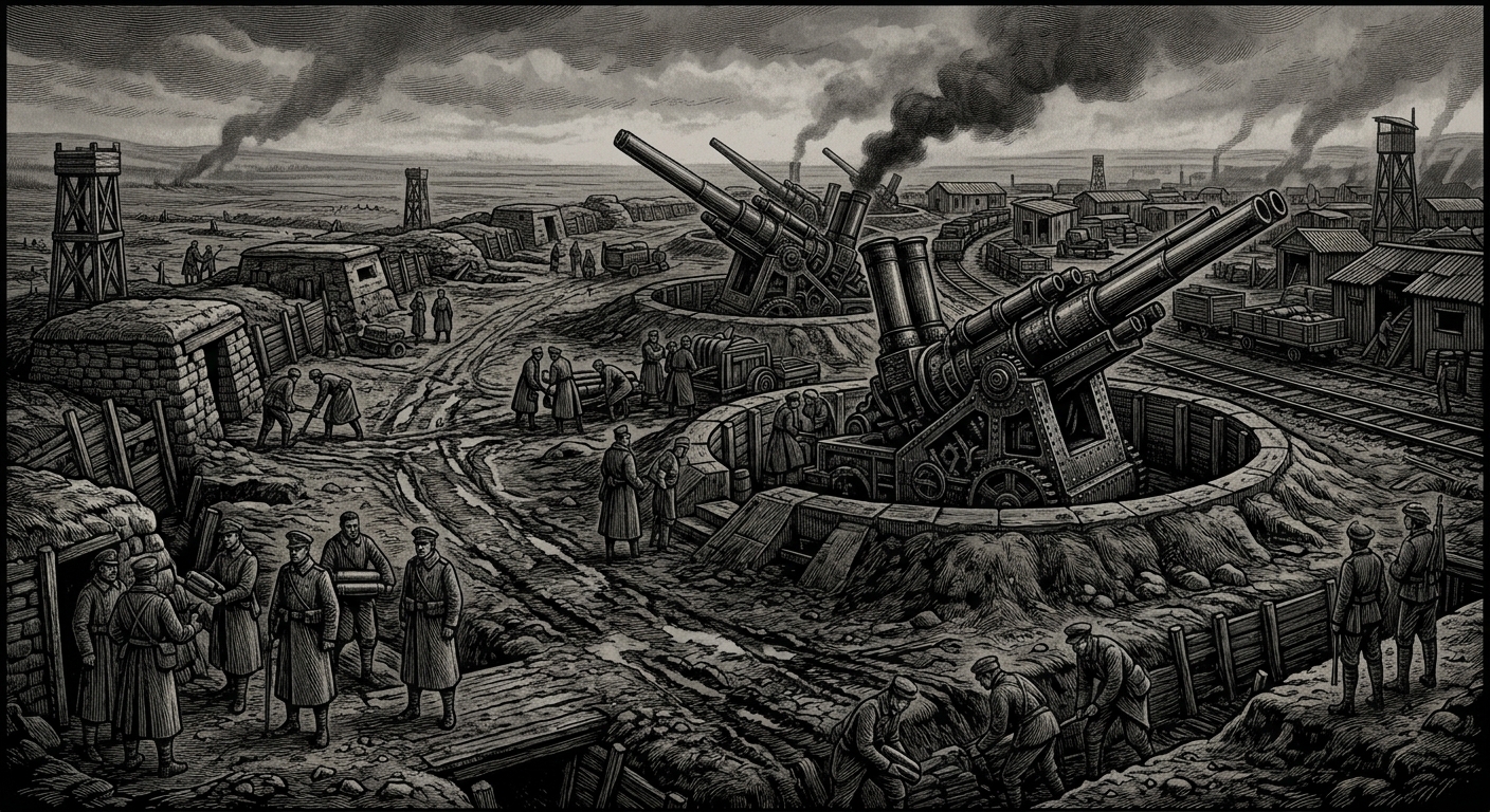 Thracian Plain — On the Hellbow Approach, rendered as woodcut.