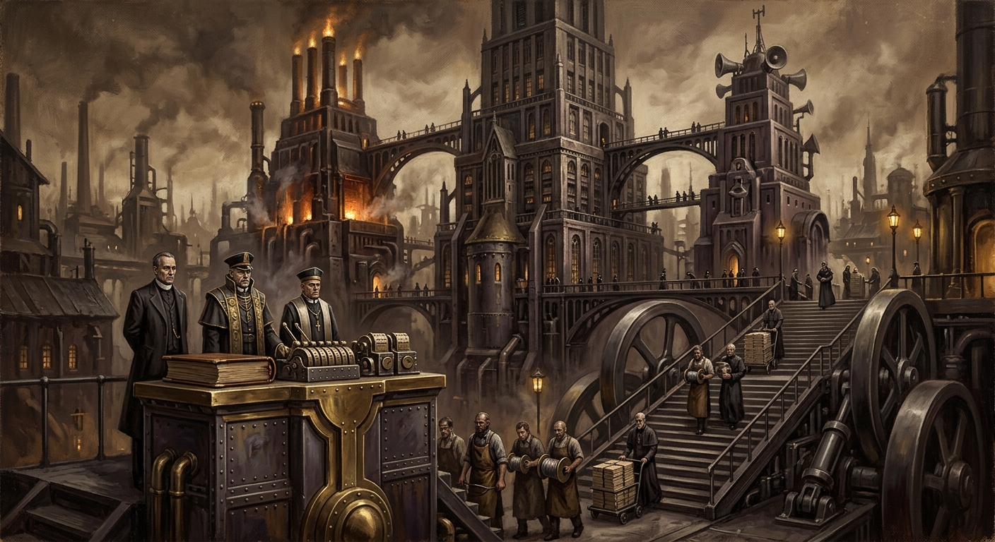 Tri-Bureau Compact — Tri-Bureau Compact, rendered as oil-painting.