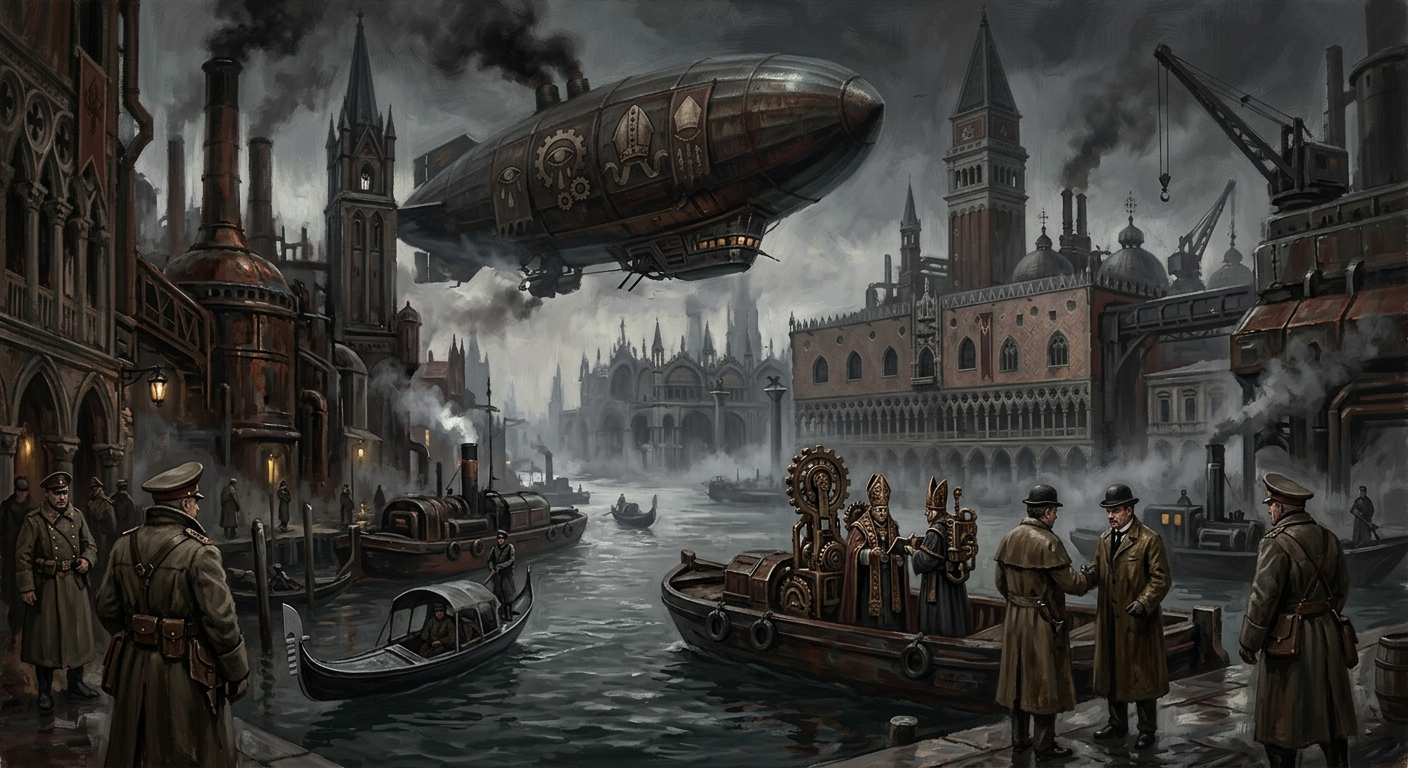 Venice — Venice, rendered as oil-painting.