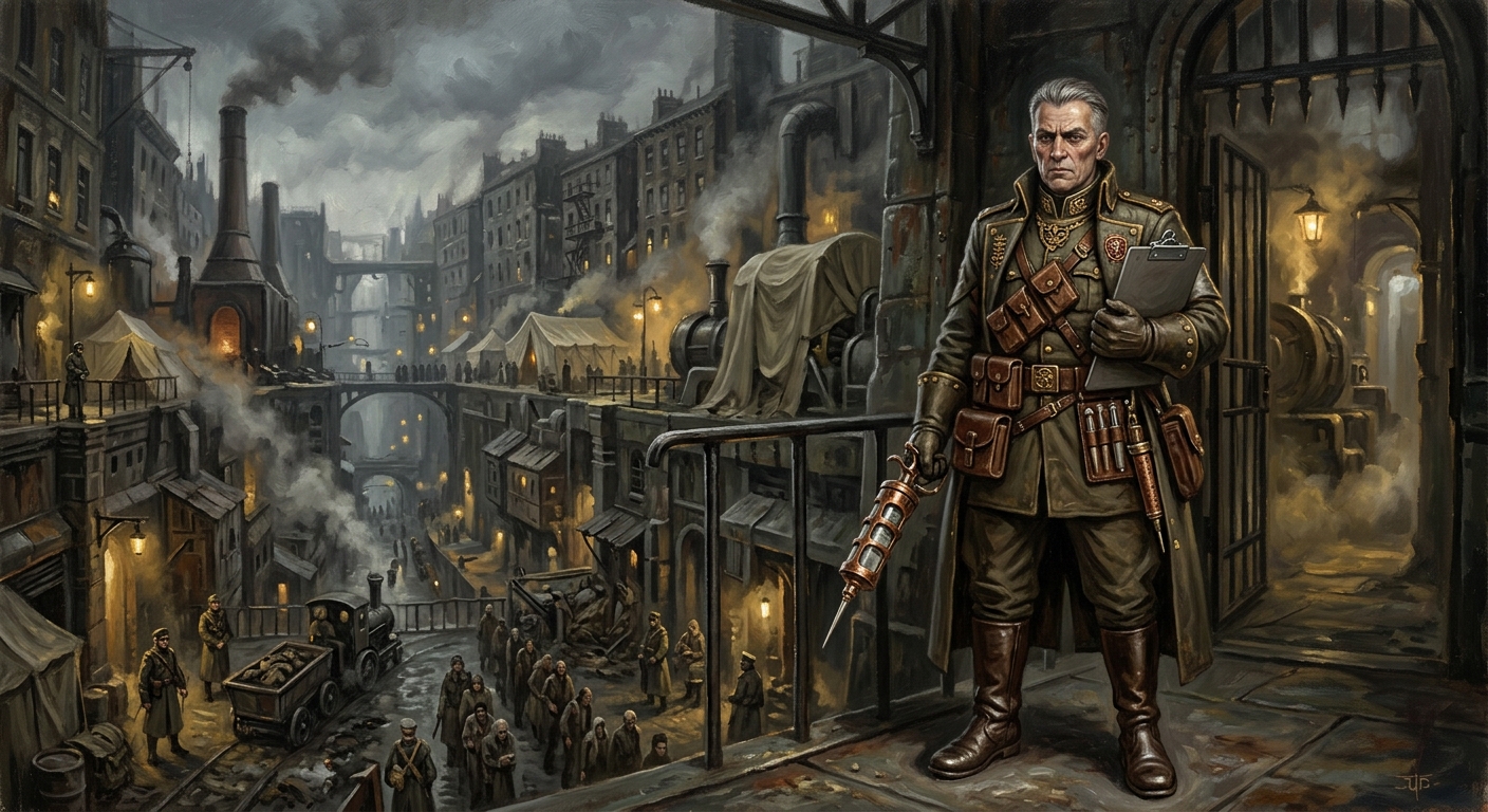 Warden-Physic Iri — Warden-Physic Iri, rendered as oil-painting.