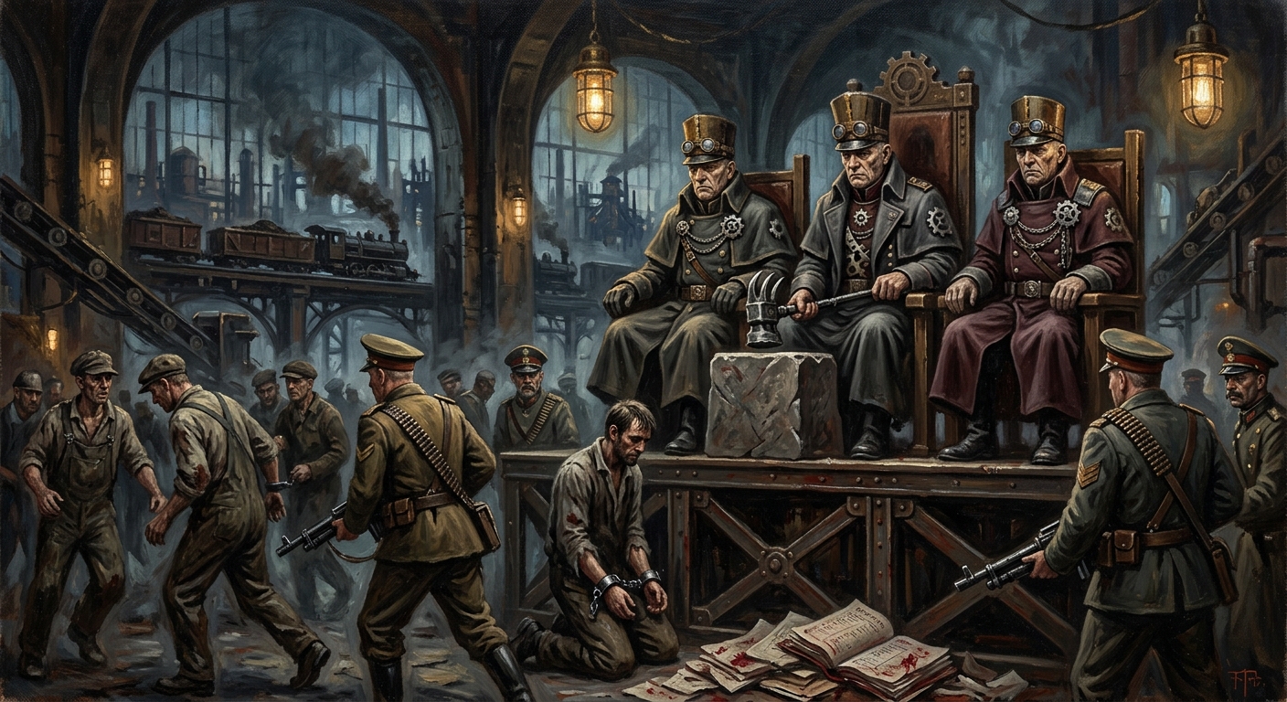 Yard Tribunal — Yard Tribunal, rendered as oil-painting.
