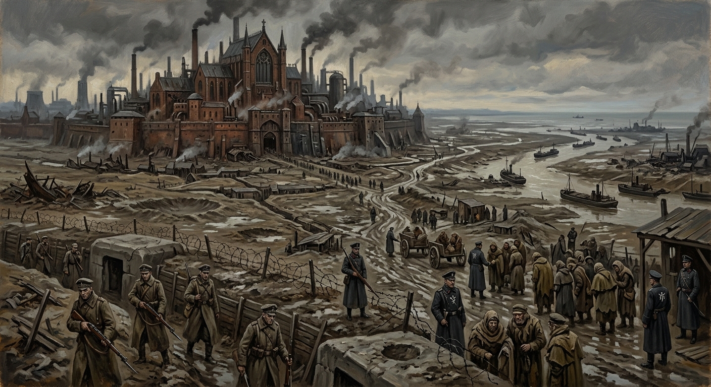 Zones 5 through 7 — Zones 5 through 7, rendered as oil-painting.