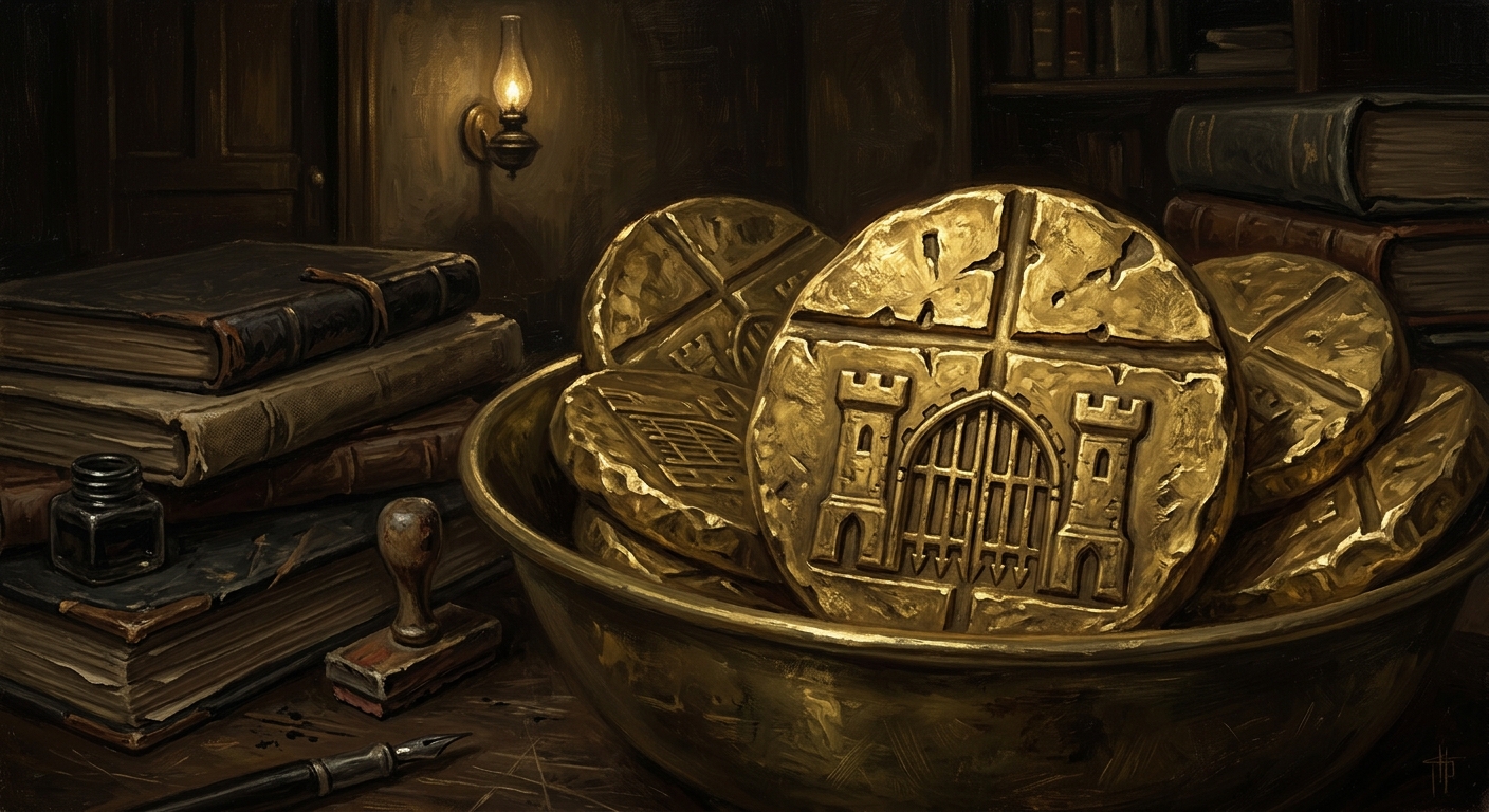 Aachen Gate-Penny — Aachen Gate-Penny, rendered as oil-painting.