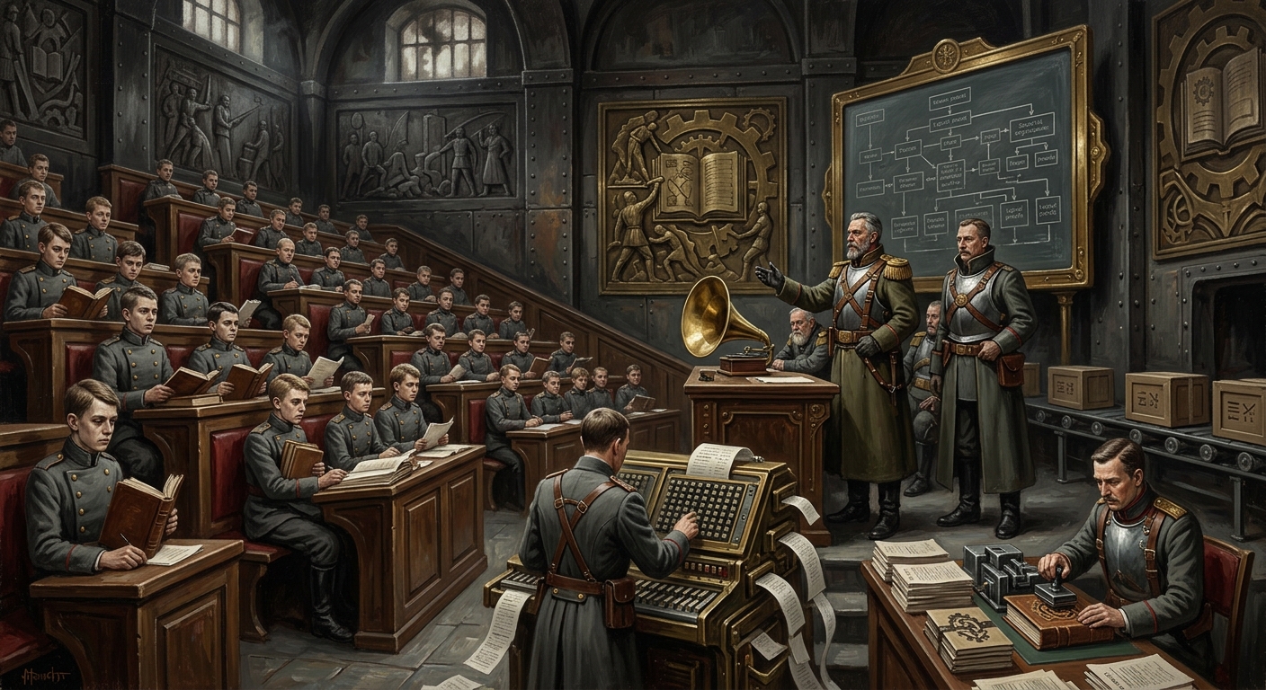 Academy System — Academy System, rendered as oil-painting.