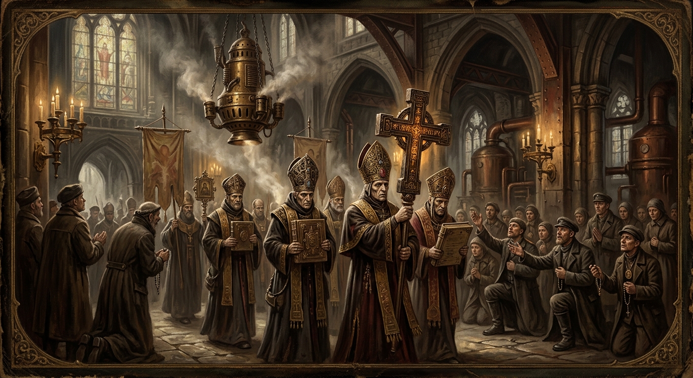 Age of Faith — Age of Faith, rendered as oil-painting.