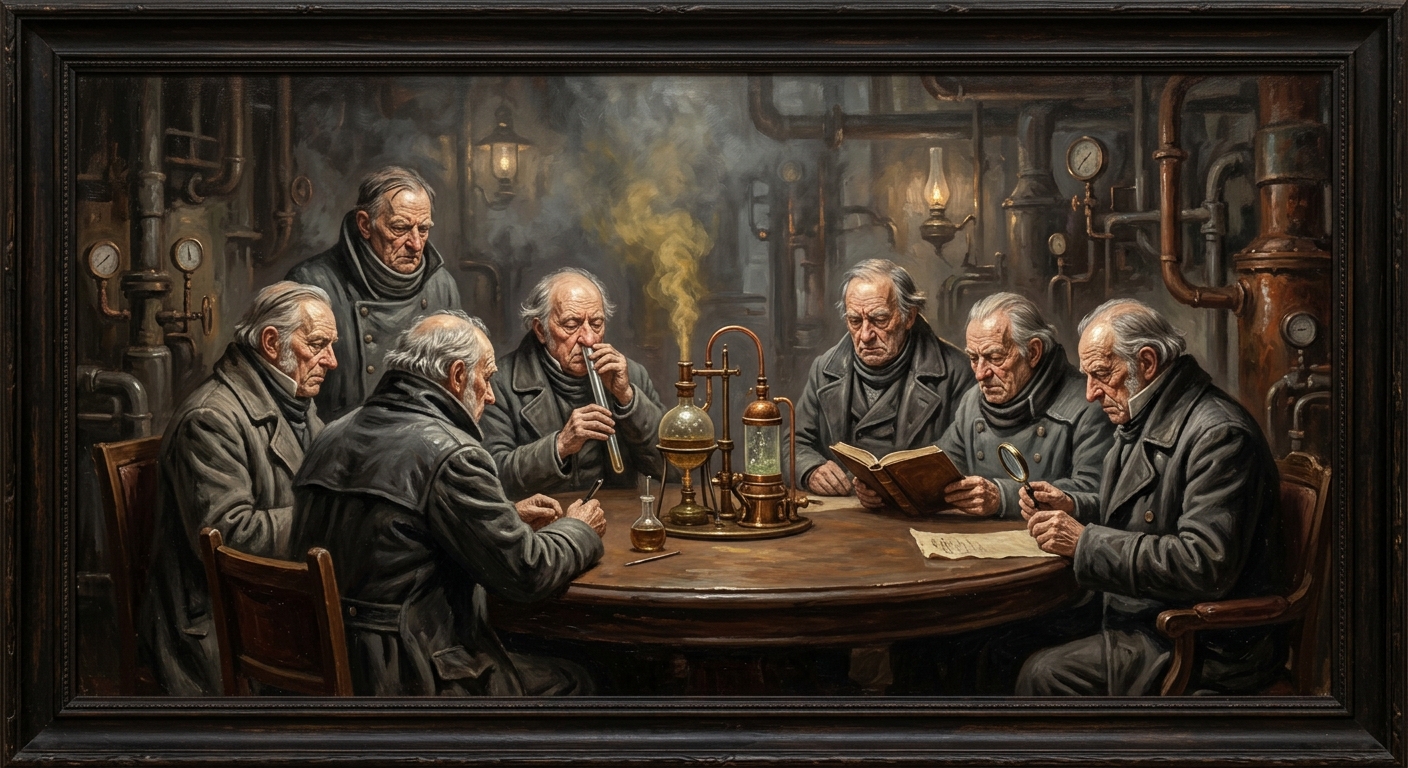 Air Auditors — Air Auditors, rendered as oil-painting.