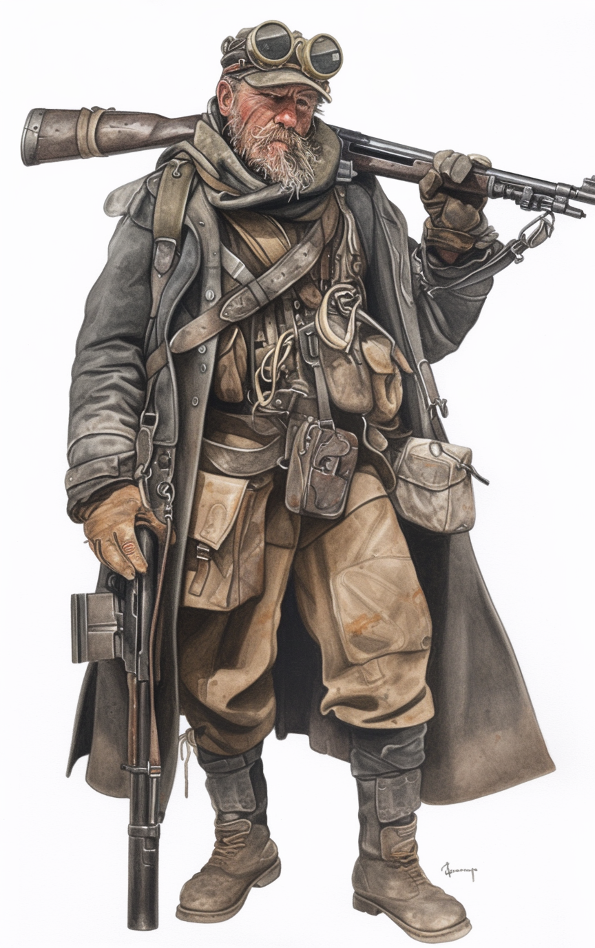 A Syndicate Gunhand keeping a freight lane open from cover.