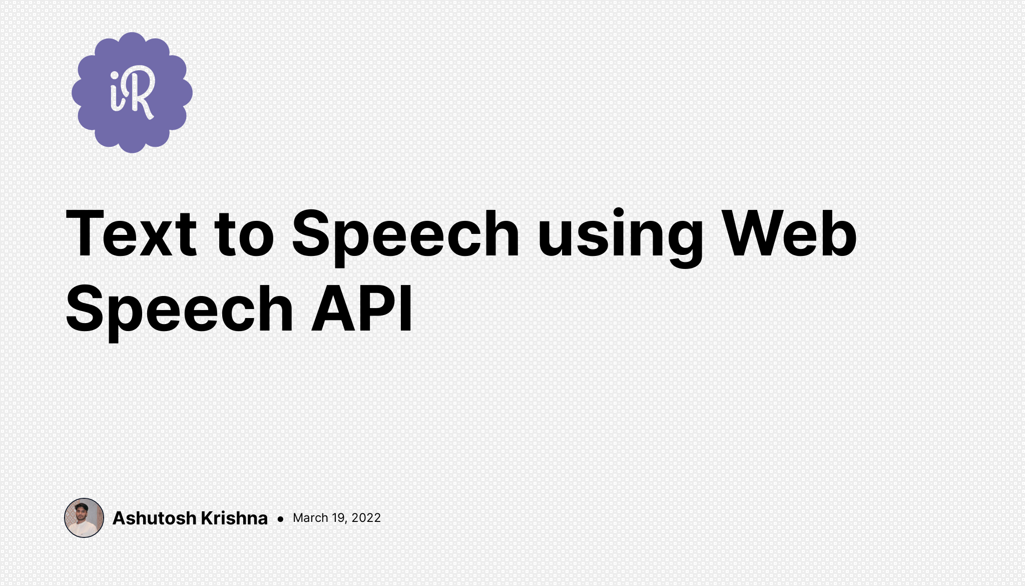 Speech api