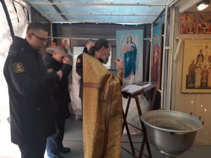 Крещение в воинском храме бригады