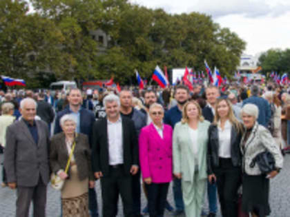 В Севастополе состоялся митинг в поддержку жителей республик Донбасса, Запорожской и Херсонской областей