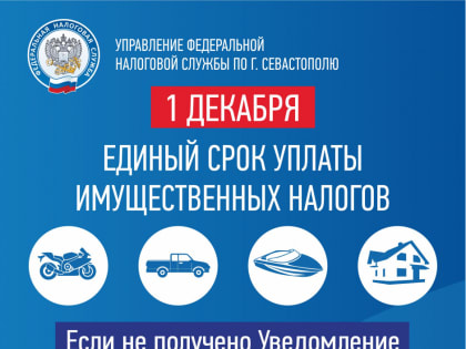 О едином сроке уплаты имущественного налога.