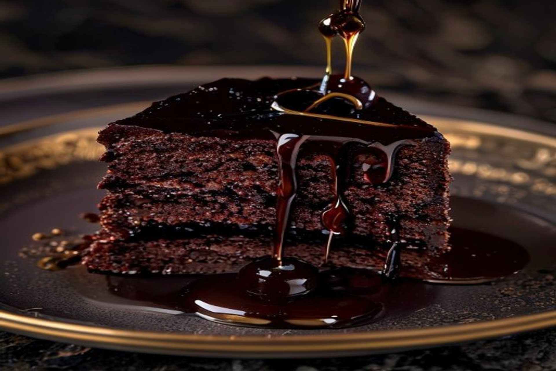 Receta de Pastel de Capas de Chocolate y Vinagre Balsámico: La Profundidad del Lujo preparada paso a paso — fotografía editorial de RecetaDolce