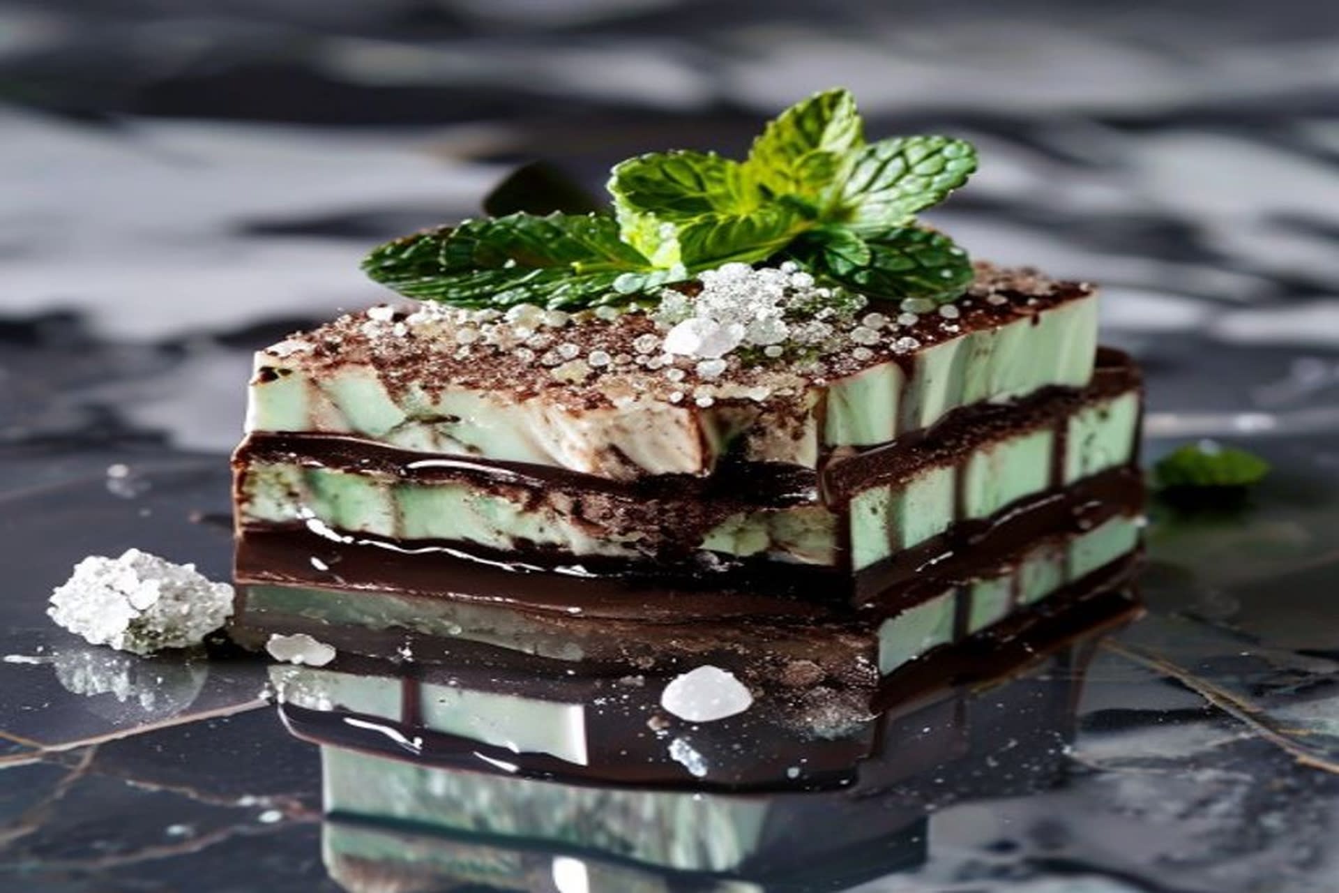 Receta de Mint Chocolate Dream Dessert: El Refinamiento del Chocolate con Menta en tu Mesa preparada paso a paso — fotografía editorial de RecetaDolce