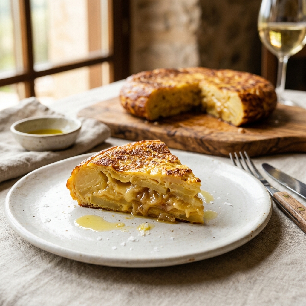 Tortilla Española Perfecta: Entre la Tradición y la Jugosidad
