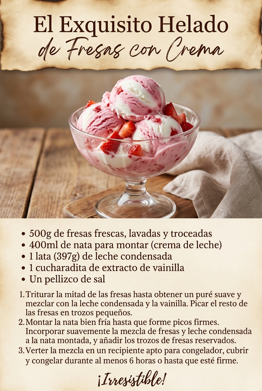 Complete Guide to fresas crema helado - Una receta deliciosa de RecetaGenial.com