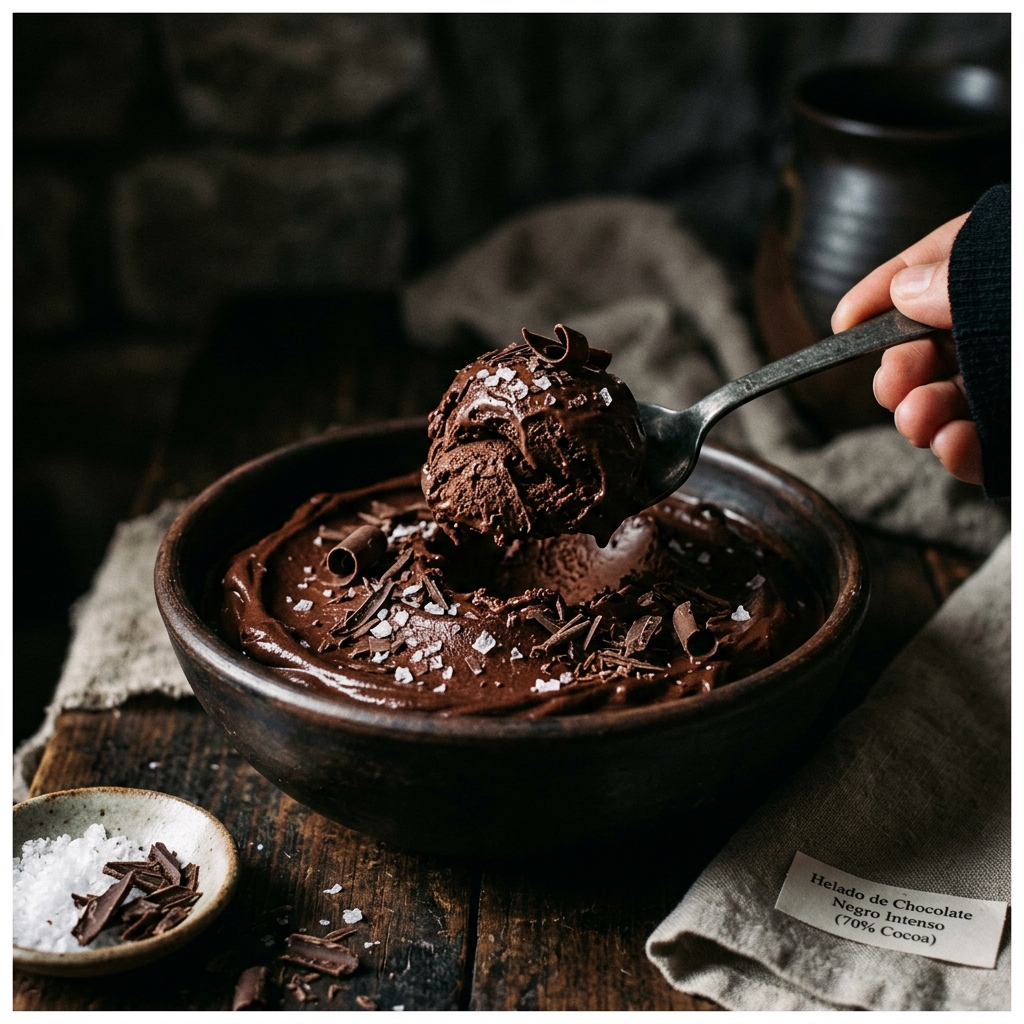 Helado de Chocolate Negro Intenso