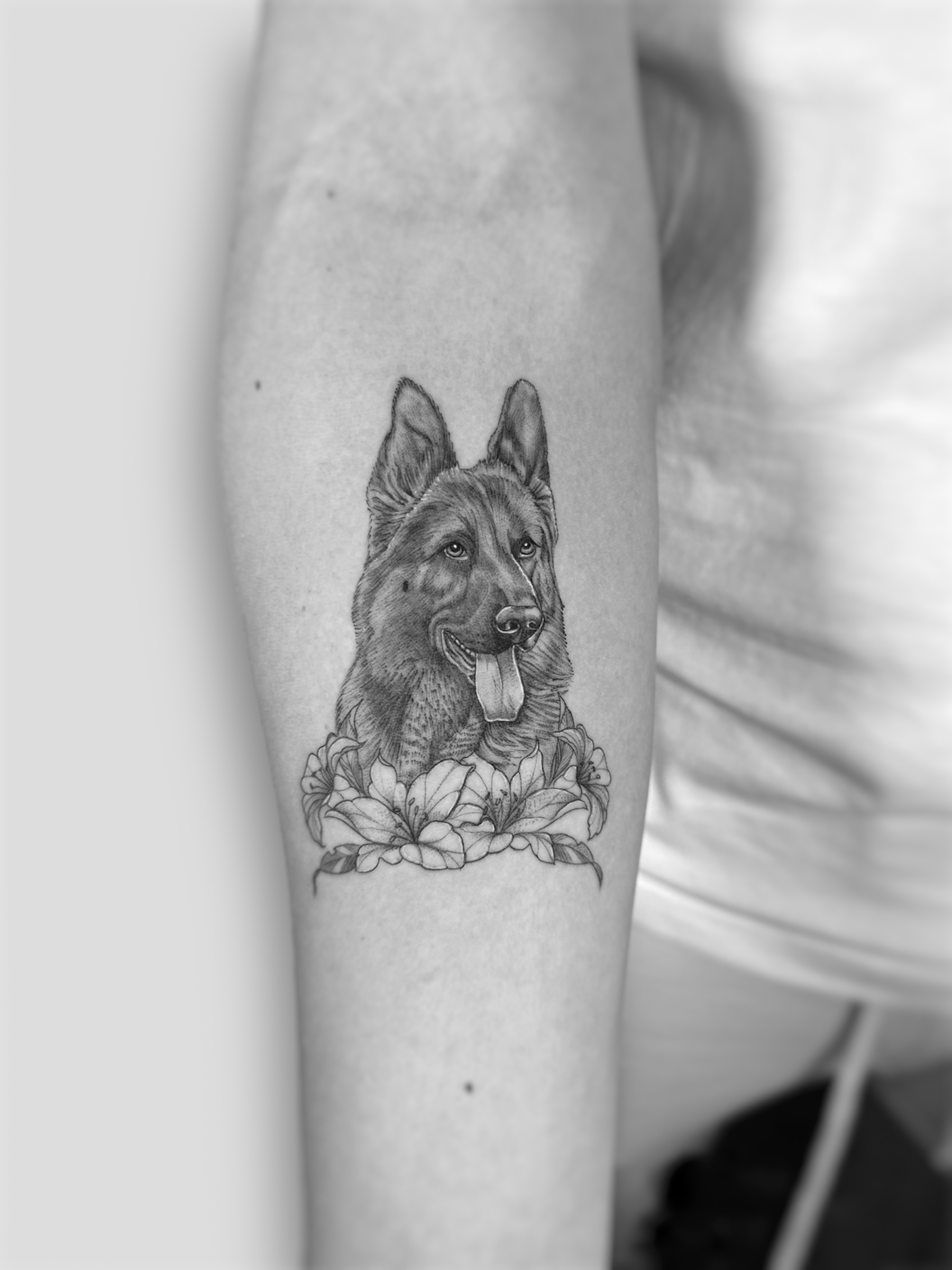 Pet portrait tattoo