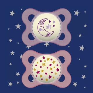 MAM Lot de 2 Sucettes Original Nuit 0-6M Rose