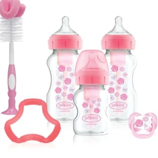Dr. Brown’s Options+ Anti-colic Bottle Giftset | Biberon à col large rose