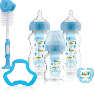 Dr. Brown’s Options+ Anti-colic Bottle Giftset | Biberon à col large bleu