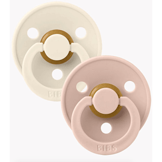 Bibs Tétines Pack de 2 sucettes Latex Ivory/Blush Size 1