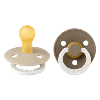 BIBS Lot de 2 sucettes en Latex Dark Oak Glow / vanilla Glow size 1