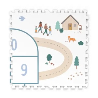 Play&go tapis puzzle Tiloo boîte de rangement & mini maison Marelle