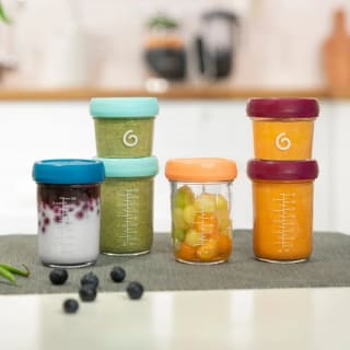 Babymoov Lot de 8 Babybols en verre + Livret Recettes Bio