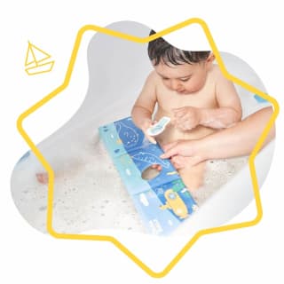 BADABULLE Jouet de bain bébé livre et marionnette