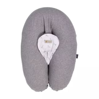 Coussin d'allaitement et de grossesse 3en1 Multirelax gris chiné Lapins