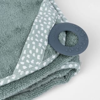 Doomoo Cape de bain bébé XXL en coton bio Dry'n Play Green