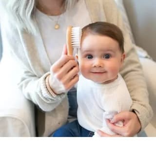 Dr. Brown's Ensemble Brosse et Peigne doux en Bois