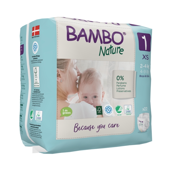 Bambo Nature Couches Taille 1 (2-4kg) 22un
