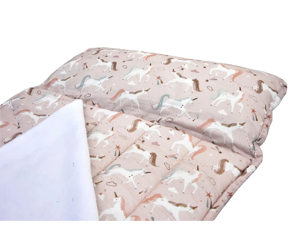 NINNI Tapis de sieste 3-en-1 Licornes pour crèche et maternelle - photo 3