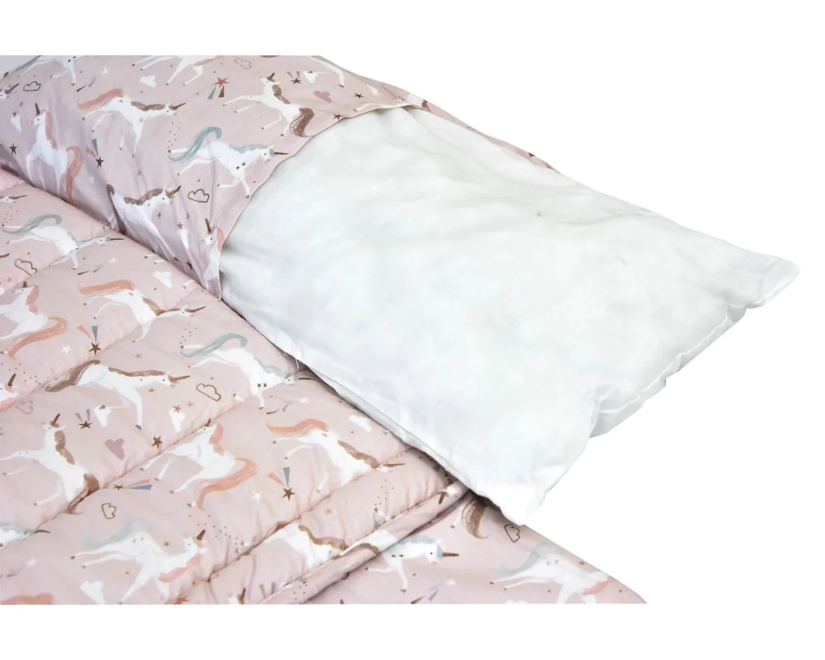 NINNI Tapis de sieste 3-en-1 Licornes pour crèche et maternelle - photo 5
