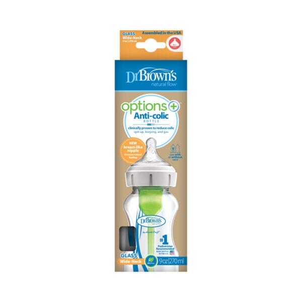 Dr. Brown’s Options+ Anti-colic Bottle | Biberon à col large 270 ml verre - image 2