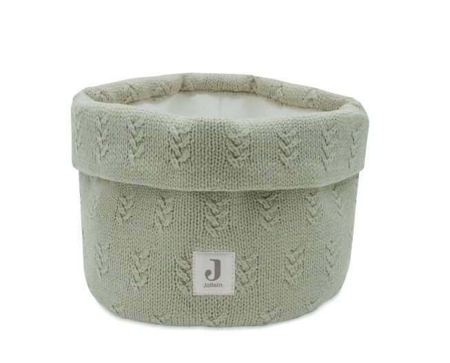 Jollein Panier de rangement Grain knit Olive Green