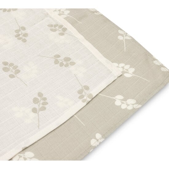 Jollein Lange gaze de Coton large 115x115cm Twig Olive Green (2p)
