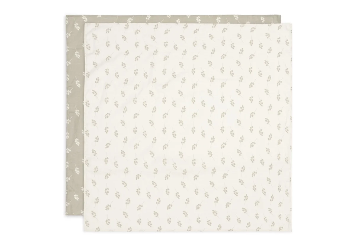 Jollein Lange gaze de Coton large 115x115cm Twig Olive Green (2p) - image 3