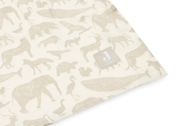 Jollein Lange gaze de Coton large 115x115cm Animals Nougat (2pack) - image 2