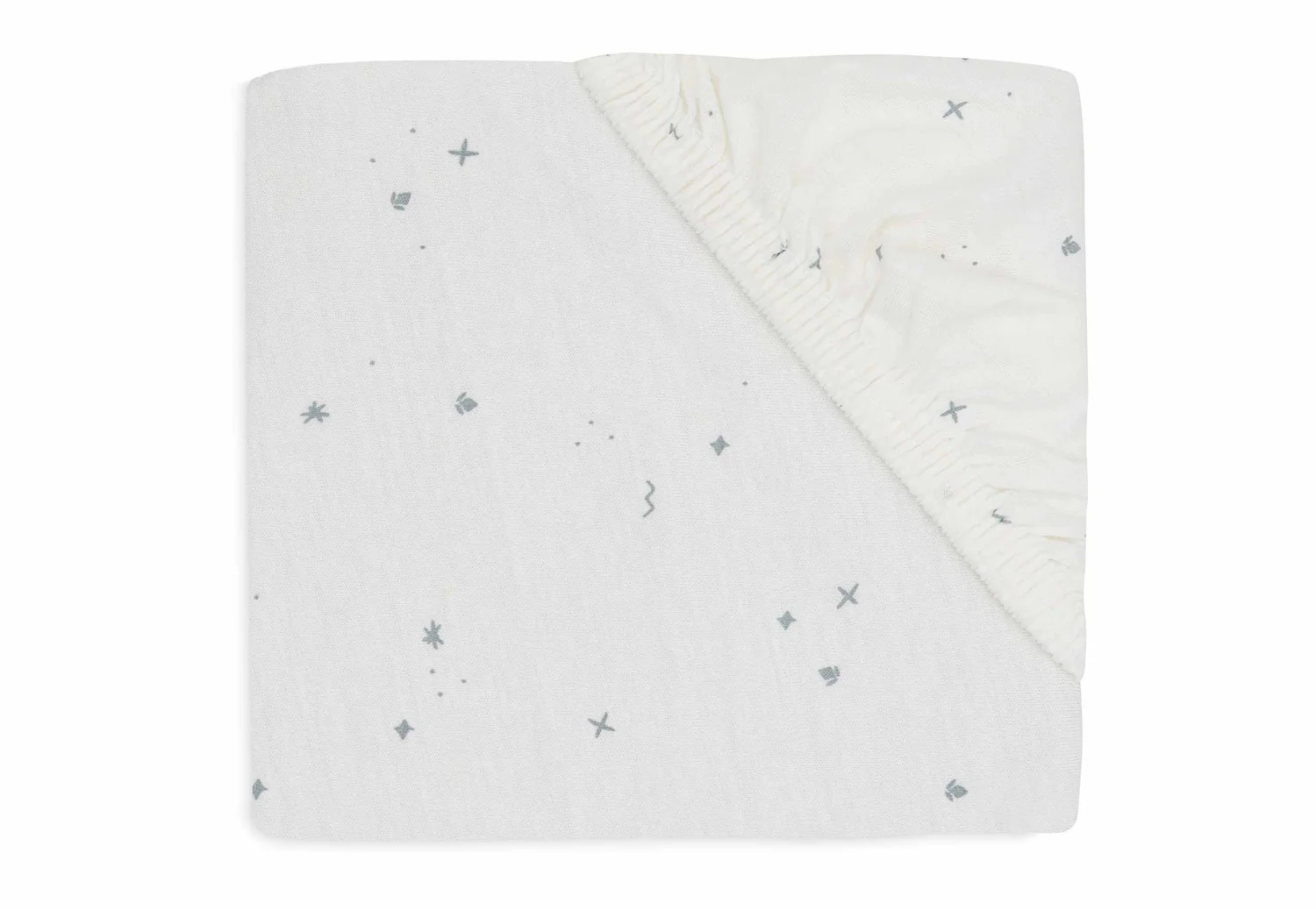 Jollein Drap-housse Jersey 60×120 cm Twinkling Sea Green
