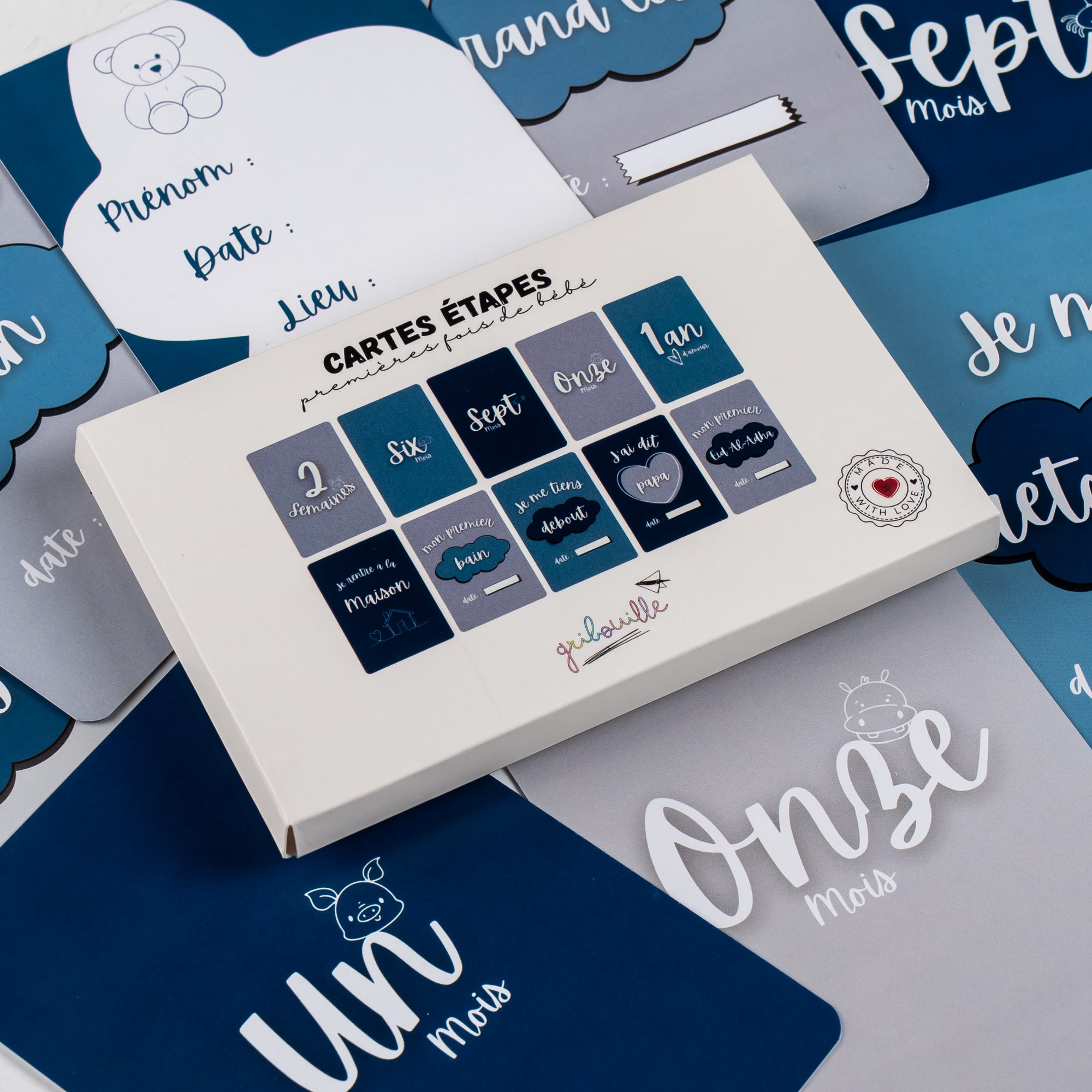 Gribouille Cartes étapes premières fois de bébé - image 4